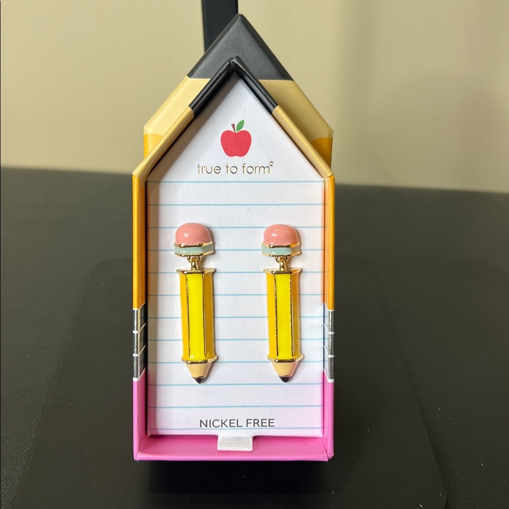 True To Form | Whimsical Pencil Earrings ✏️🍎